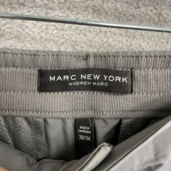 NEW Marc New York Andrew Marc Men's 38X34 Commuter Pants Gray Slim-Fit 4-Way - Picture 6 of 9